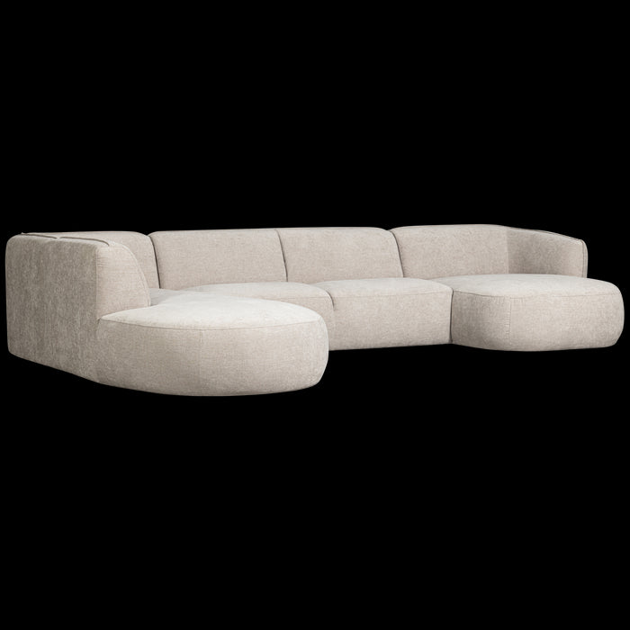 WOOOD Polly Bank Links- Polyester - Zand - 71x353x150|245
