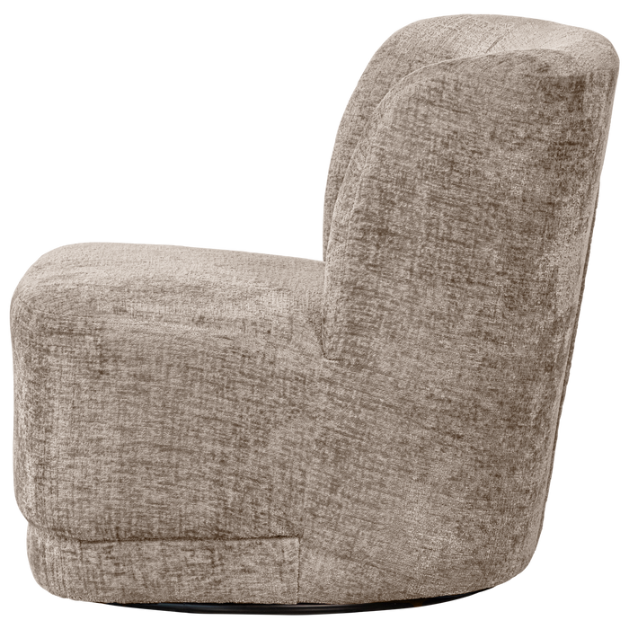 WOOOD Atty Draaifauteuil - Polyester - Zand - 75x74x65