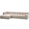 WOOOD Allure Chaise Longue Bank Links - Polyester - Naturel-79x324x165