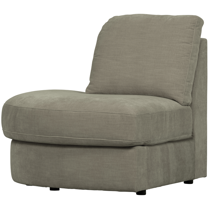 vtwonen Family 1-Zits Bank Element Ronde Hoek Links - Polyester -Grijs