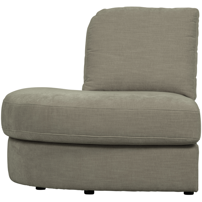 vtwonen Family 1-Zits Bank Element Ronde Hoek Links - Polyester -Grijs