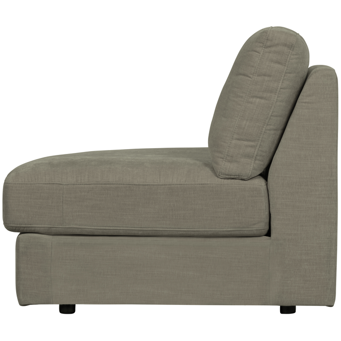 vtwonen Family 1-Zits Bank Element Ronde Hoek Links - Polyester -Grijs