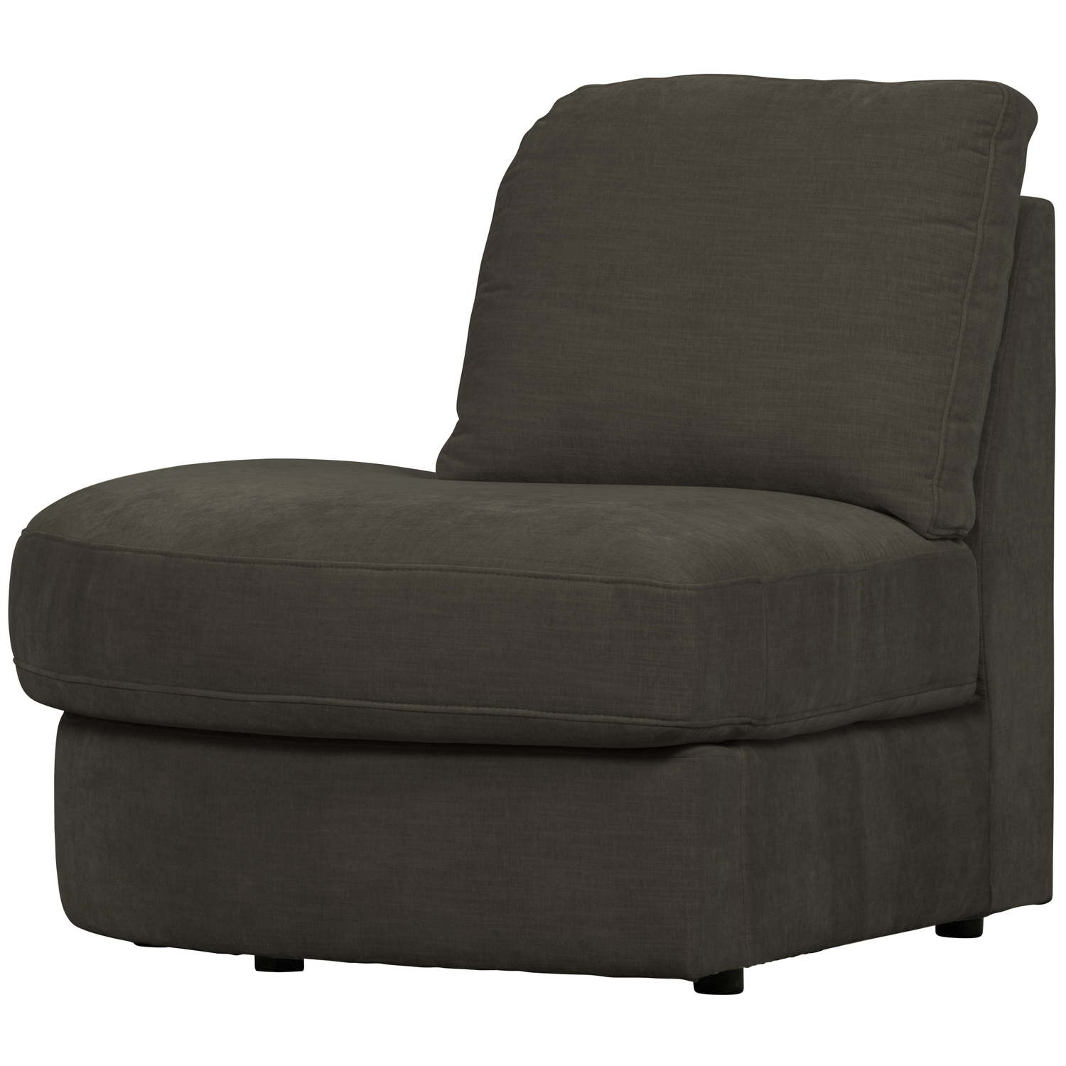 vtwonen Family 1-Zits Bank Element Ronde Hoek Links - Polyester -Zwart