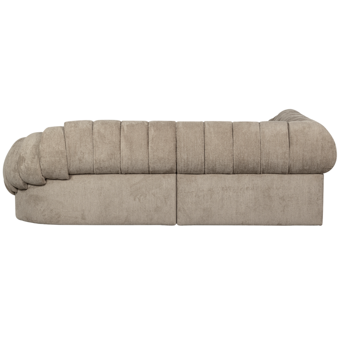 WOOOD Croissant Hoekbank - Polyester - Zand - 83x260x260
