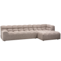 WOOOD Allure Chaise Longue Bank - Stof - Bruin Melange - 79x324x165