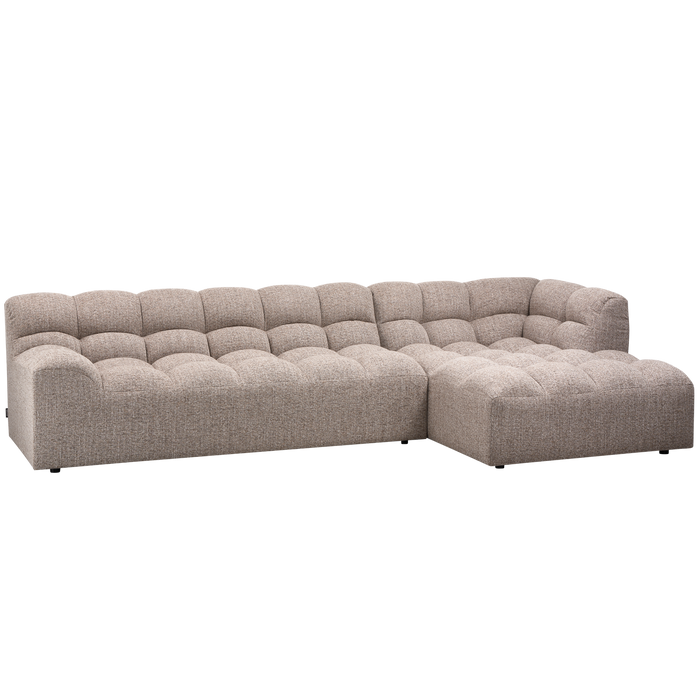 WOOOD Allure Chaise Longue Bank - Stof - Bruin Melange - 79x324x165