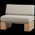 vtwonen Muurbankje incl. Kussens - Eiken - Naturel|Beige - 84x110x67