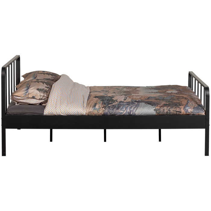 Woood Mees Tweepersoonsbed - Zwart - 160x200 cm