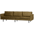 WOOOD Bank 3-Zits Rodeo - Structure Velvet - Brass - 85x277x86