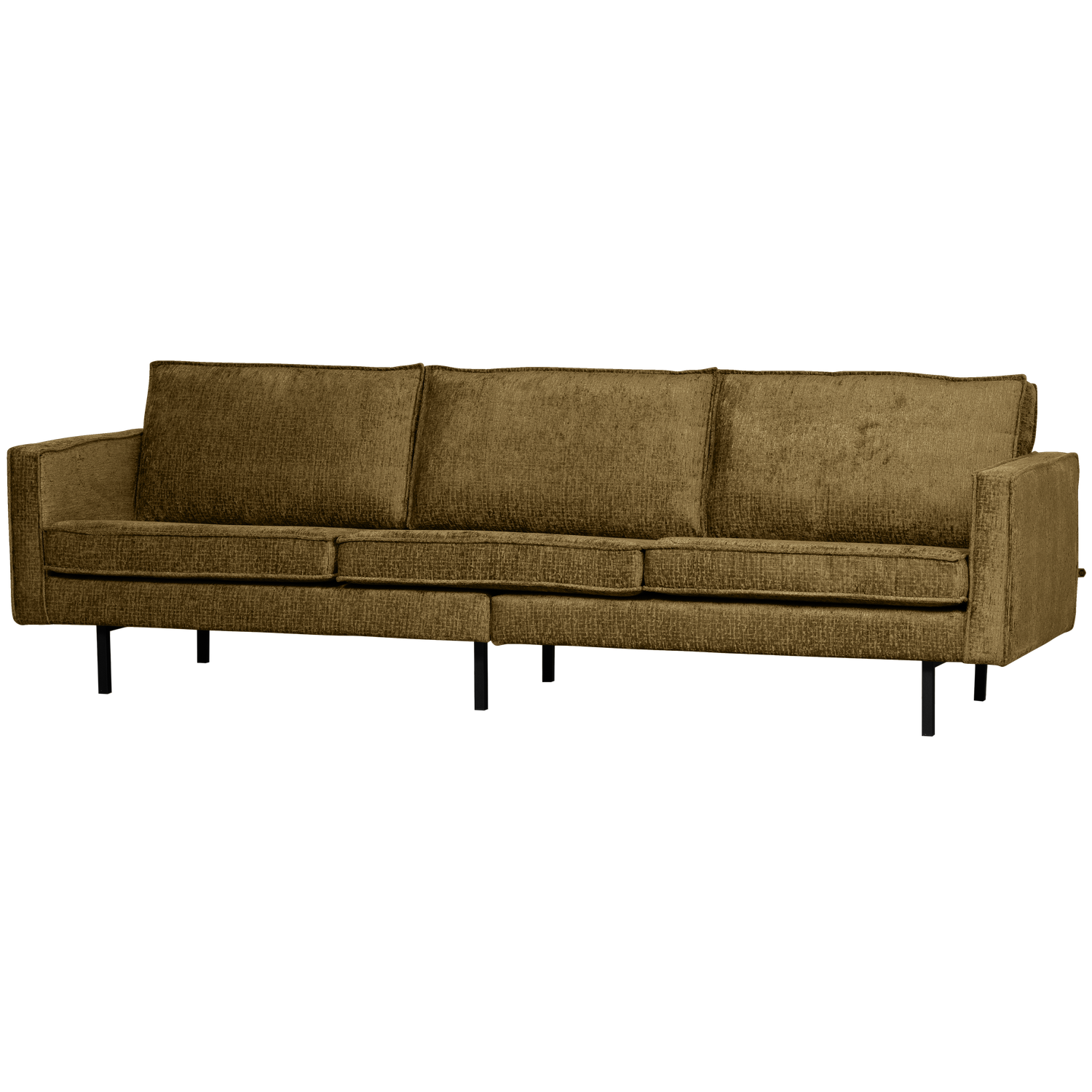 WOOOD Bank 3-Zits Rodeo - Structure Velvet - Brass - 85x277x86