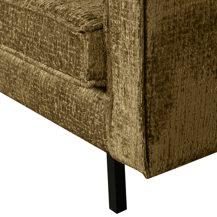 WOOOD Bank 3-Zits Rodeo - Structure Velvet - Brass - 85x277x86