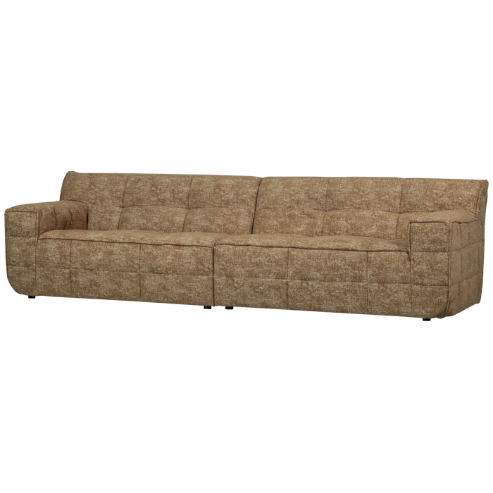 WOOOD Timor 4-Zits Bank - Polyester - Caramel Melange - 81x297x92