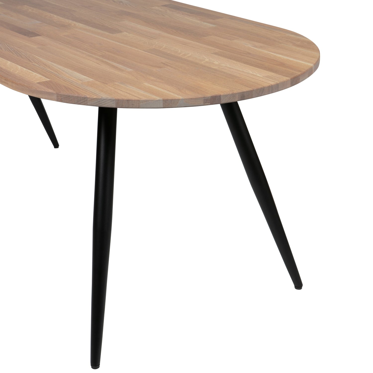 WOOOD Tablo Ovaal Tafelblad Incl. 2-Standen Poot - Grijs -74,4x220x90