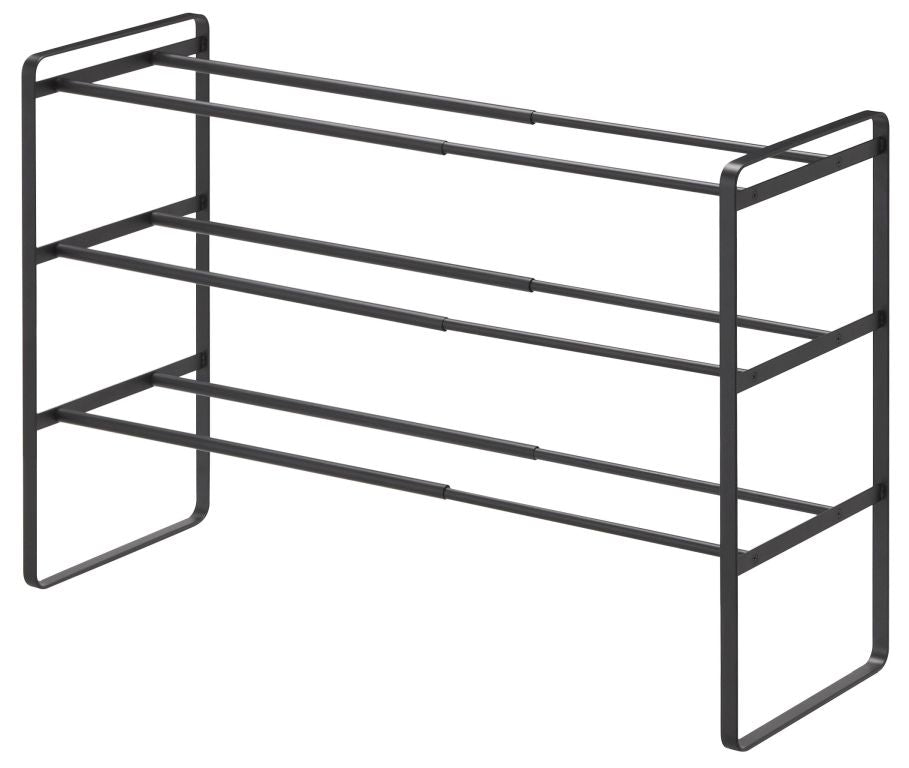 Yamazaki Schoenenrek Uitschuifbaar - Frame - 3 niveaus - Zwart
