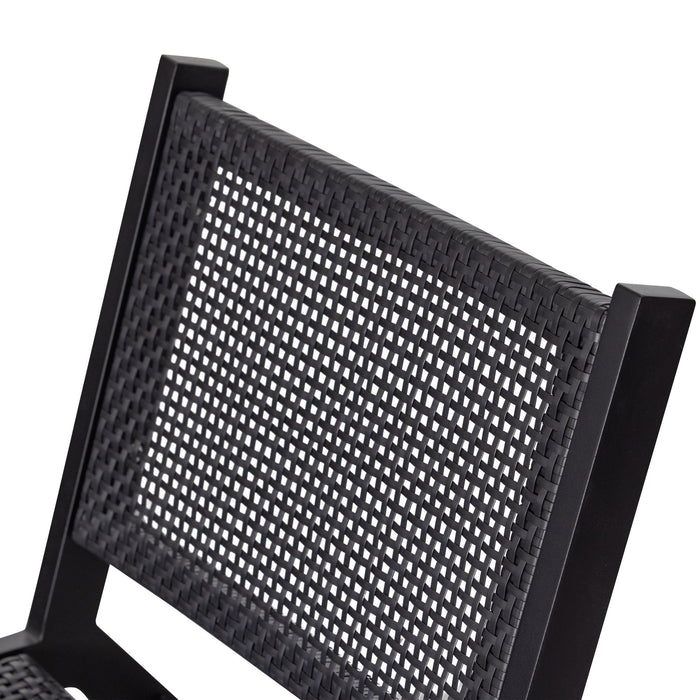 WOOOD Tuinfauteuil Puk - Aluminium - Zwart - 72x57x78