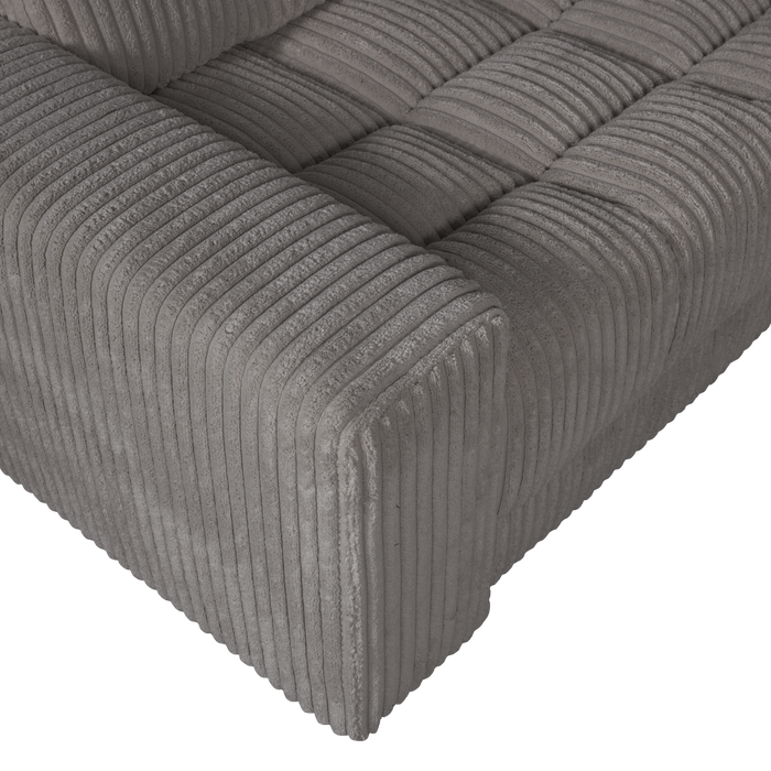 WOOOD Second Date Hoekbank Links - Grove Ribstof - Terrazzo