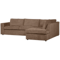 WOOOD Hoekbank Rechts Hajo - Chenille - Mud - 84x283x197