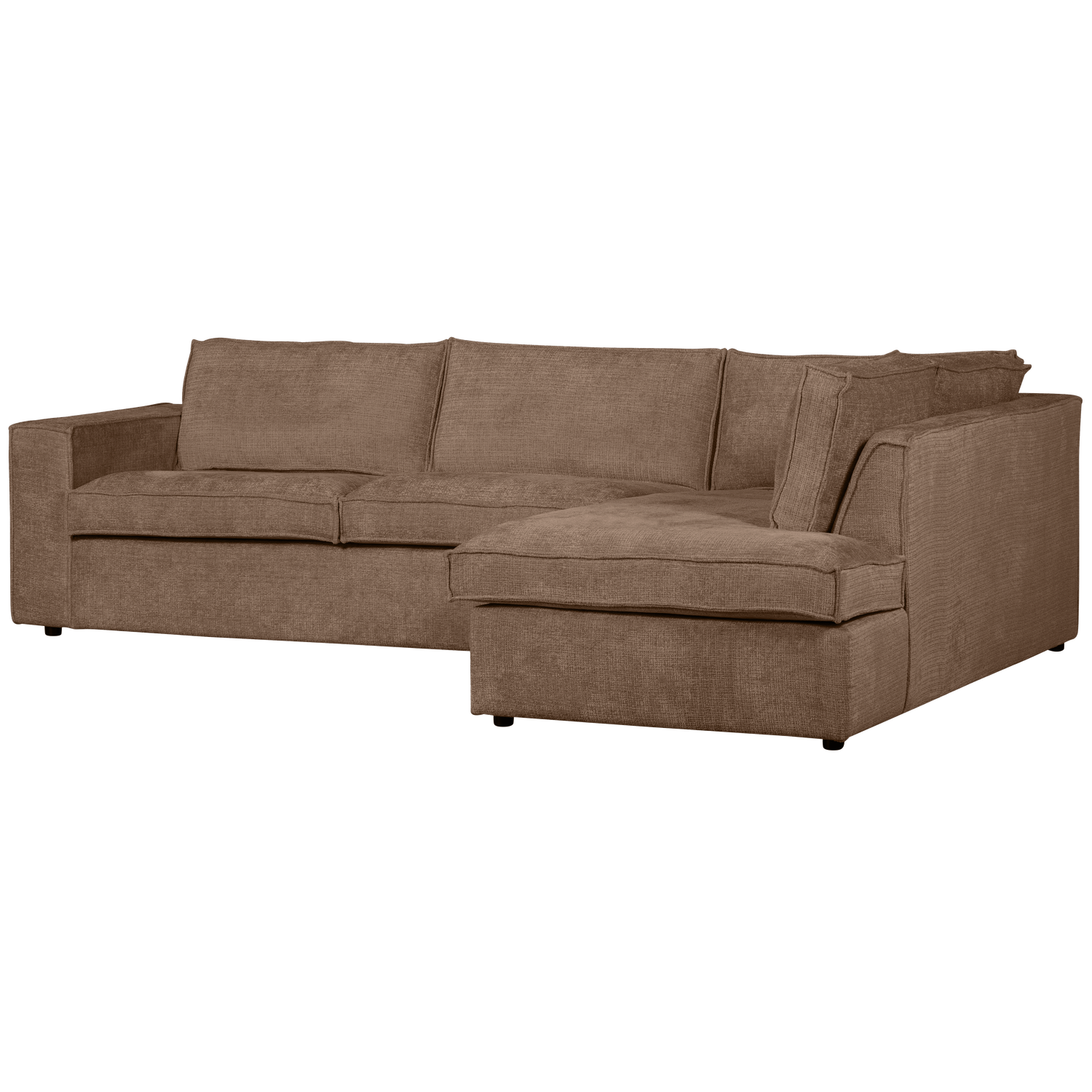 WOOOD Hoekbank Rechts Hajo - Chenille - Mud - 84x283x197