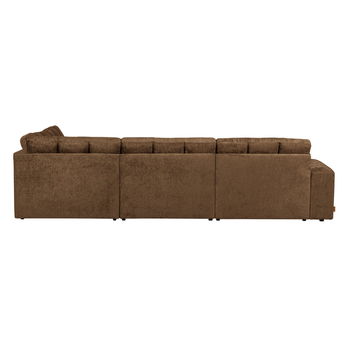 WOOOD Second Date Hoekbank Rechts - Structure Velvet - Brass