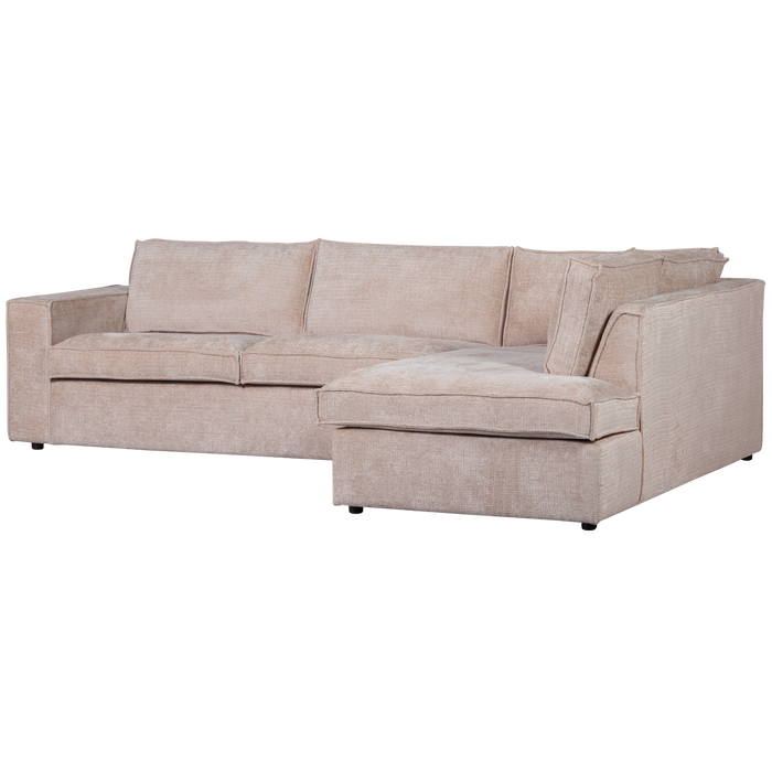 WOOOD Hoekbank Rechts Hajo - Chenille - Sand - 84x283x197