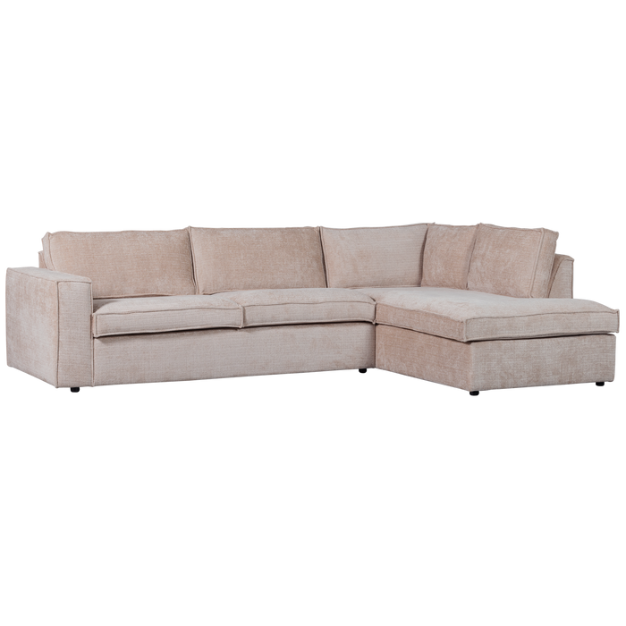 WOOOD Hoekbank Rechts Hajo - Chenille - Sand - 84x283x197