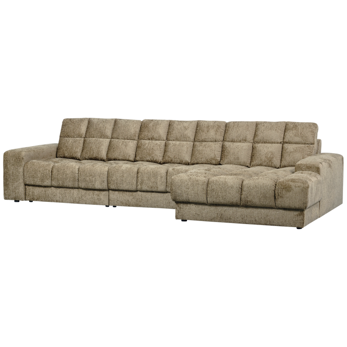 WOOOD Second Date Chaise Longue Rechts - Structure Velvet - Wheatfield