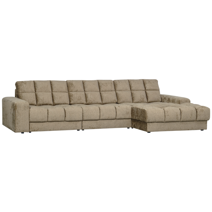 WOOOD Second Date Chaise Longue Rechts - Structure Velvet - Wheatfield
