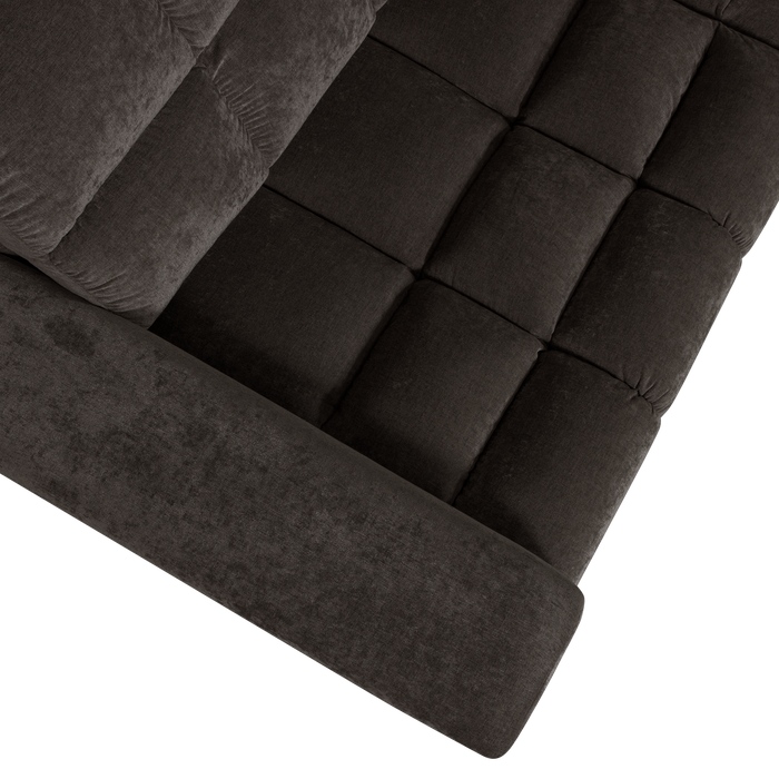 WOOOD Second Date Hoekbank Rechts - Vintage - Antraciet