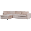 WOOOD Hoekbank Links Hajo - Chenille - Sand - 84x283x197