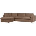 WOOOD Hoekbank Links Hajo - Chenille - Mud - 84x283x197