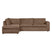 WOOOD Hoekbank Links Hajo - Chenille - Mud - 84x283x197