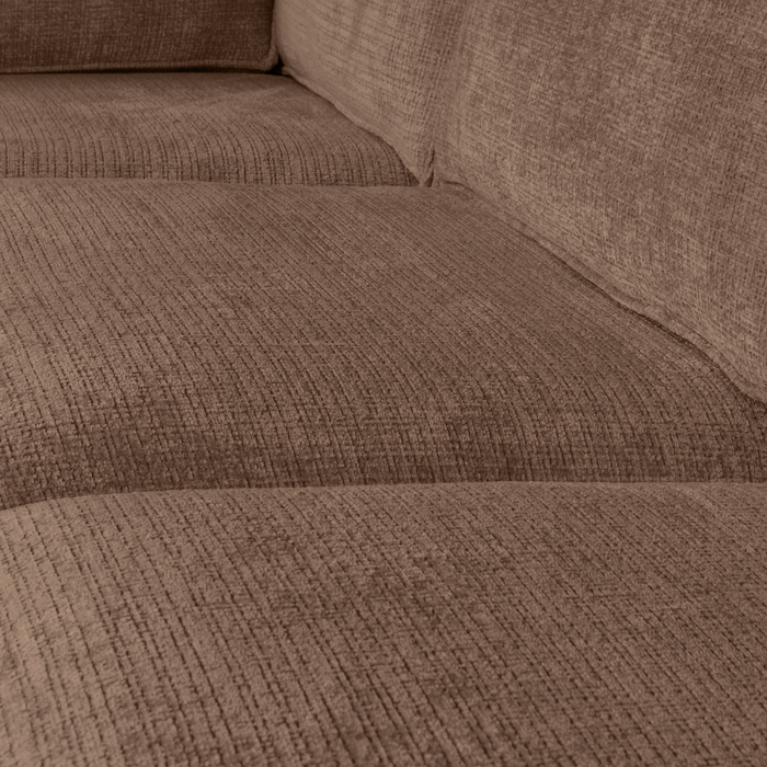 WOOOD Hoekbank Links Hajo - Chenille - Mud - 84x283x197