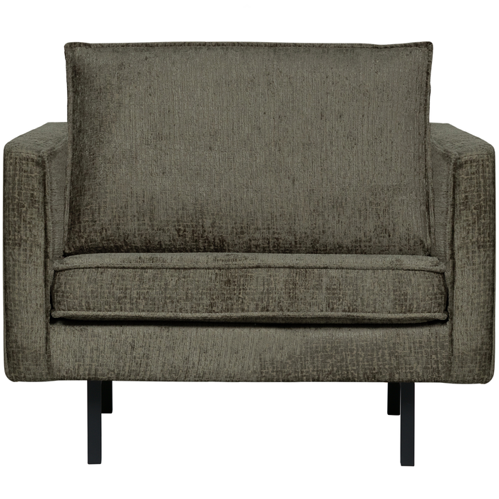 WOOOD Fauteuil Rodeo - Structure Velvet - Frost - 85x105x86