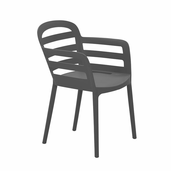 Garden Impressions Mira tuinstoel donker grijs - 4 stuks