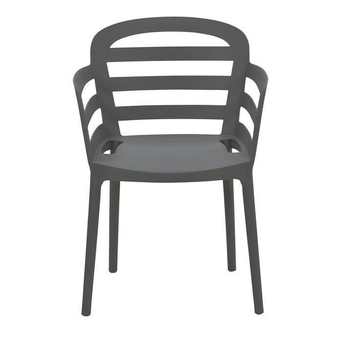 Garden Impressions Mira tuinstoel donker grijs - 4 stuks