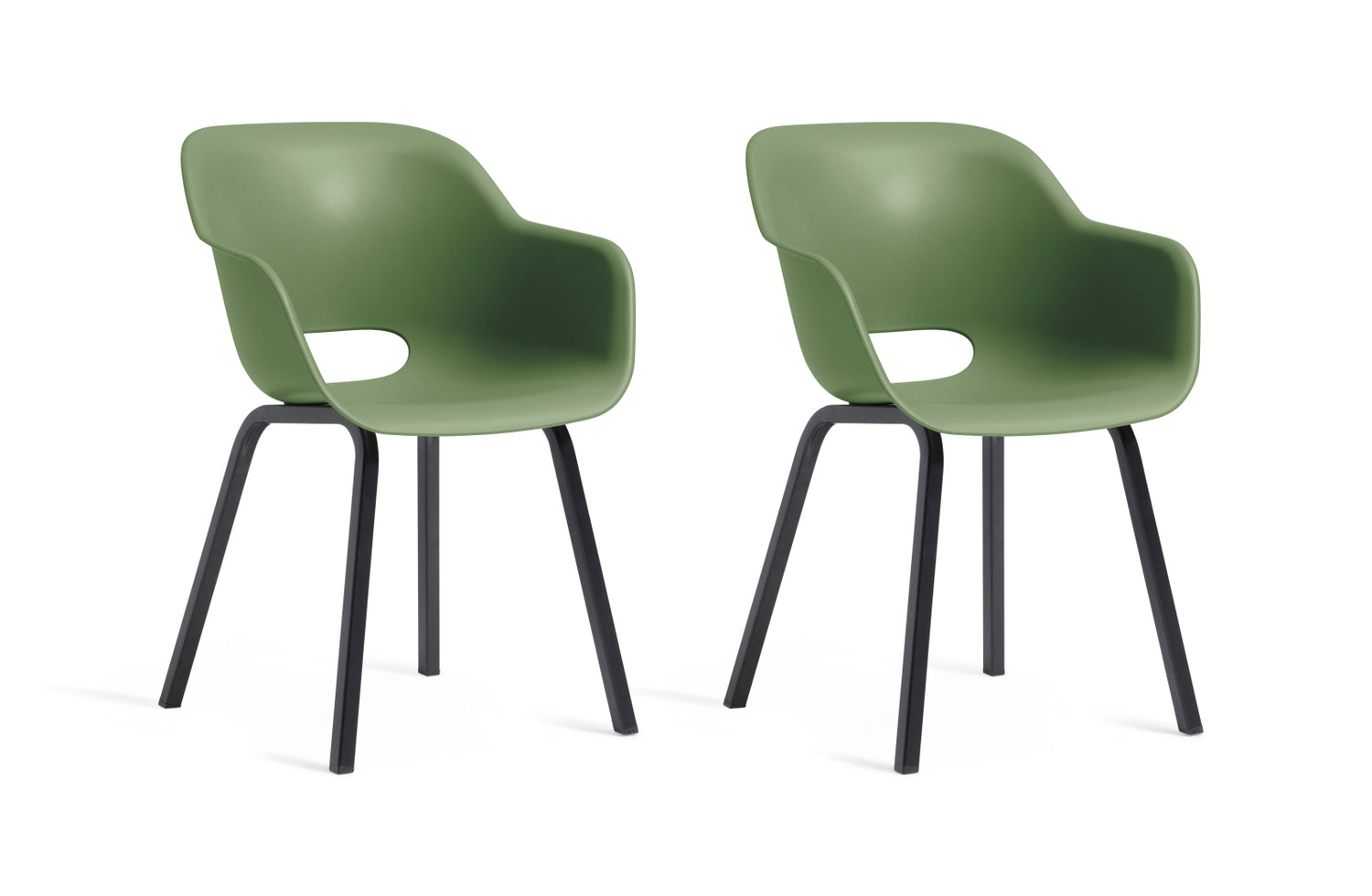 Keter Noa Tuinstoel - 2 stuks - 55x56,5x80cm -  Olijfgroen