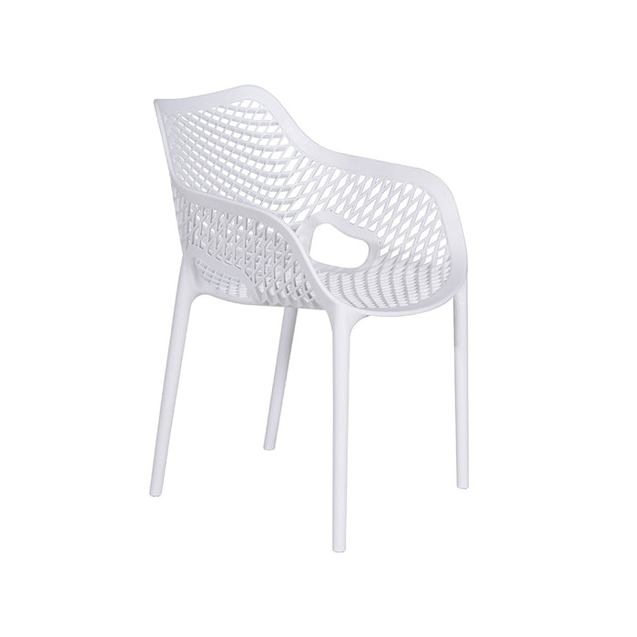 Garden Impressions Air XL kunststof tuinstoel wit - 2 stuks