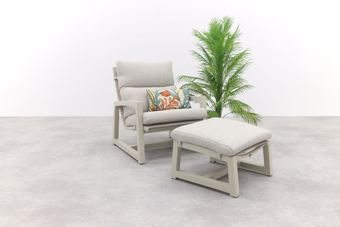 Hartman Gio loungestoel + voetenbank - Zand