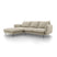 Cosmopolitan Design Vienna Hoekbank met Chaise Longue Links - Linnen - Beige