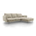 Cosmopolitan Design Vienna Hoekbank met Chaise Longue Rechts - Linnen - Beige