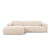 Windsor & Co Lola Hoekbank met Chaise Longue Links - Bouclé - Lichtbeige