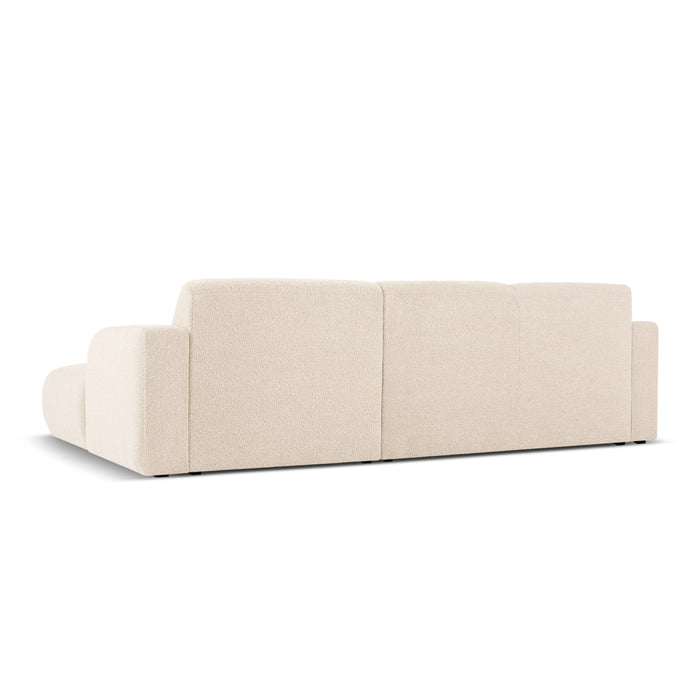 Windsor & Co Lola Hoekbank met Chaise Longue Rechts - Bouclé - Lichtbeige