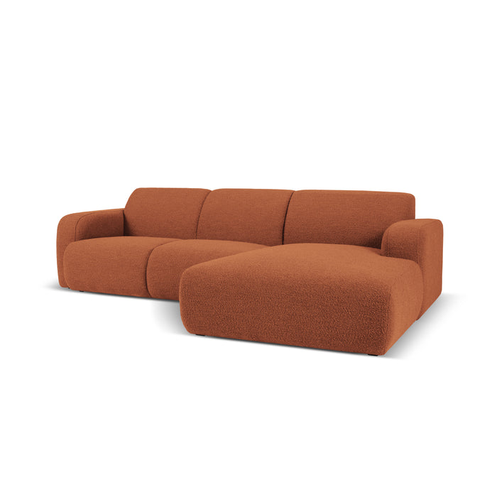Windsor & Co Lola Hoekbank met Chaise Longue Rechts - Bouclé - Bruin