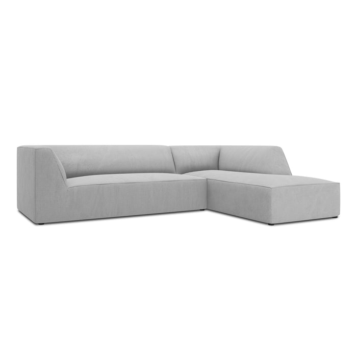 Windsor & Co Sao Hoekbank met Chaise Longue Links - 4-zits - Ribstof - Lichtblauw