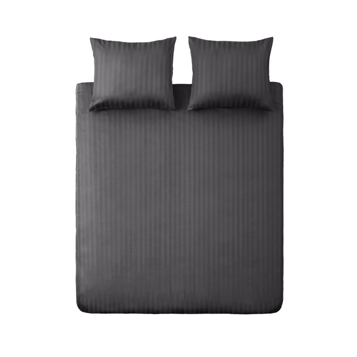 Ten Cate Katoensatijnen Dekbedovertrek - 200x200|220 - Antraciet