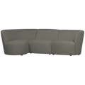 WOOOD Coco 3-Zits Ronding Links - Bouclé - Warm Groen - 70x230x138