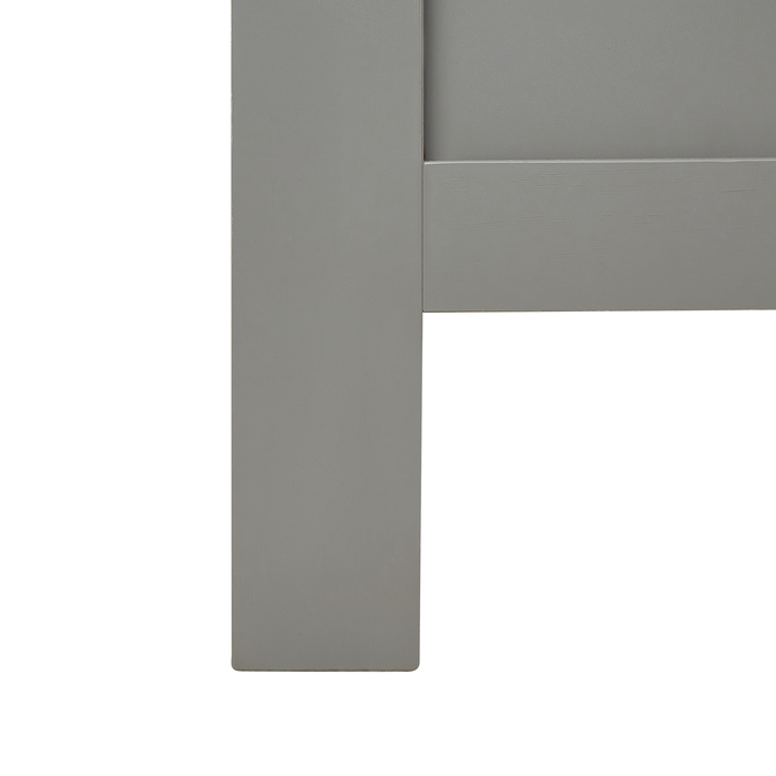 Beliani-MAYENNE -Tweepersoonsbed-Grijs-160 x 200 cm-Dennenhout