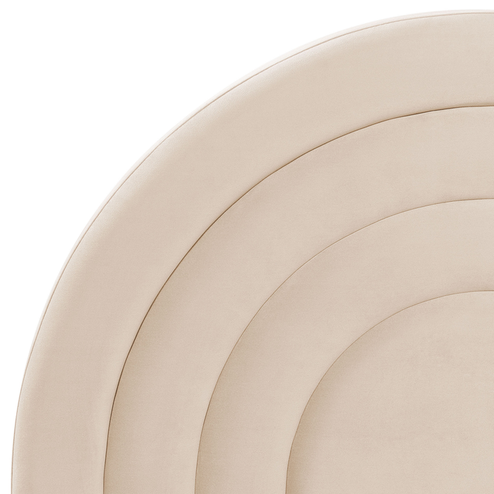 Beliani - ANET - Bed - Beige - 90 x 200 cm - Fluweel