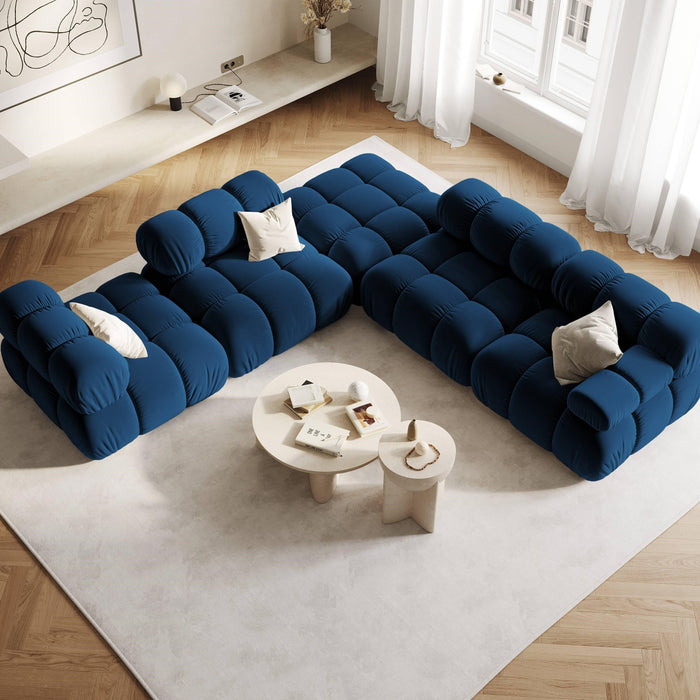 Milo Casa Tropea Modulair Bank Element - Hoek  Rechts - Koningsblauw