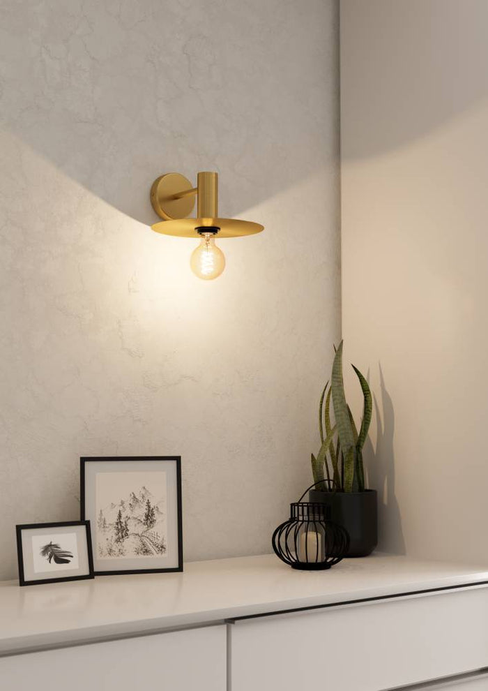 EGLO Escandell Wandlamp - E27 - Geelkoper